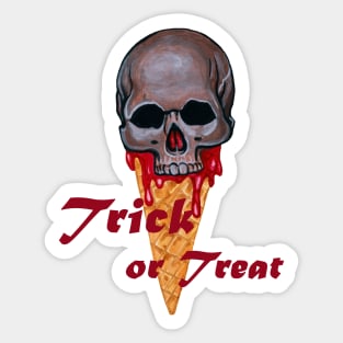 Trick or treat Halloween skull Sticker